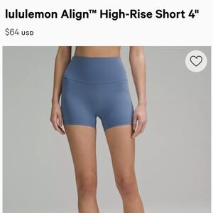 Lululemon Align HR Shorts 4"